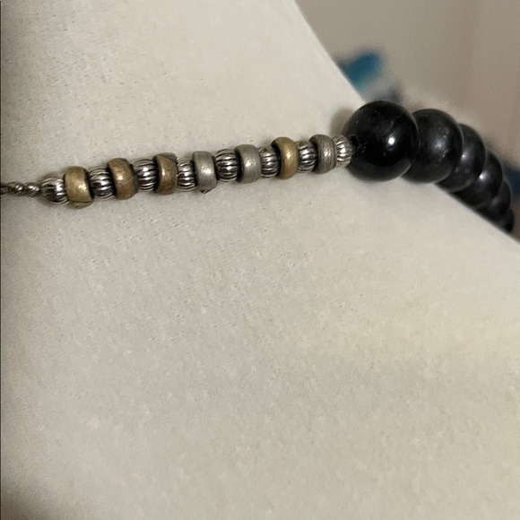 Artisan Black and Silver Statement Necklace - Picture 10 of 10